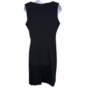 M.M. Lafleur Black Ponte Career Sleeveless Sheath Dress Stretch Women 12 USA